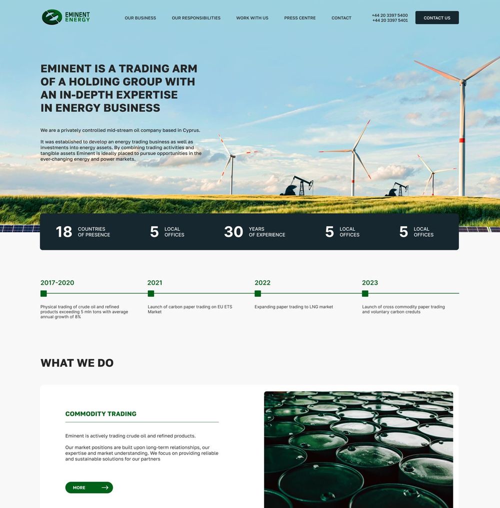 Скриншот проекта Eminent Energy